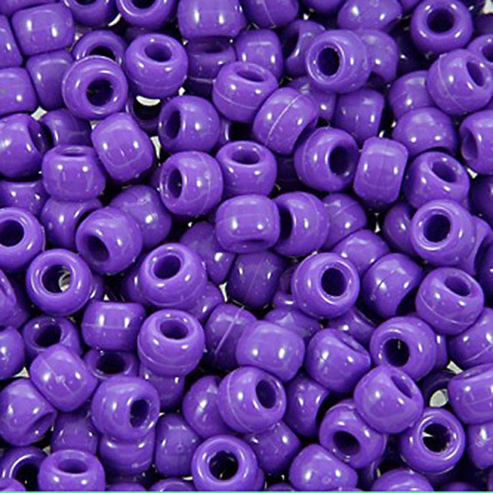 The Beadery 9x6mm Barrel Pony Bead Dark Lilac 900 Pieces 750V054