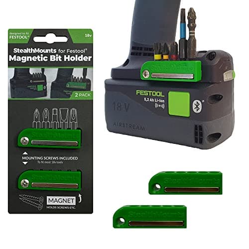 StealthMounts Magnetic Bit Holder for Festool (2 Pack) - Green | Made in UK