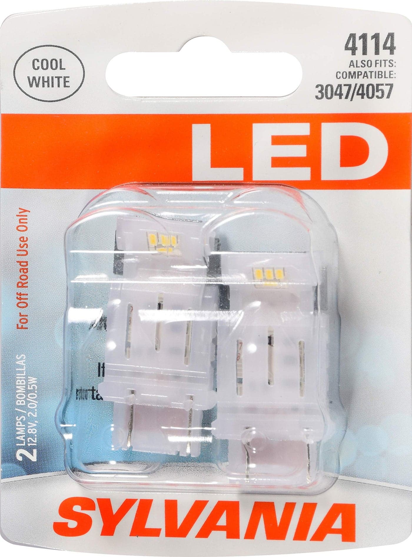 SYLVANIA 4114 White LED Bulb Contains 2 Bulbs