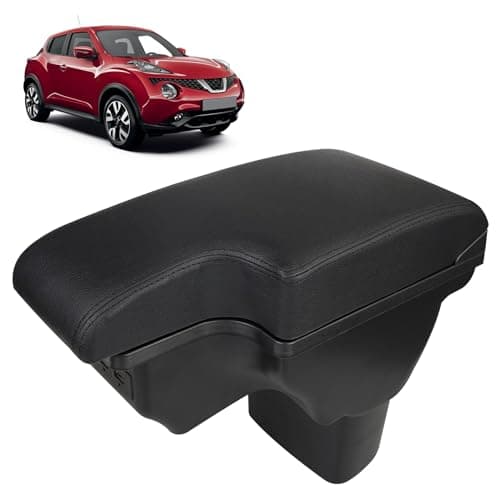 Donpida Consoles Armrest compatible with Nissan Juke 2010-2017 Center Console Box Armrest Box USB Charge Black