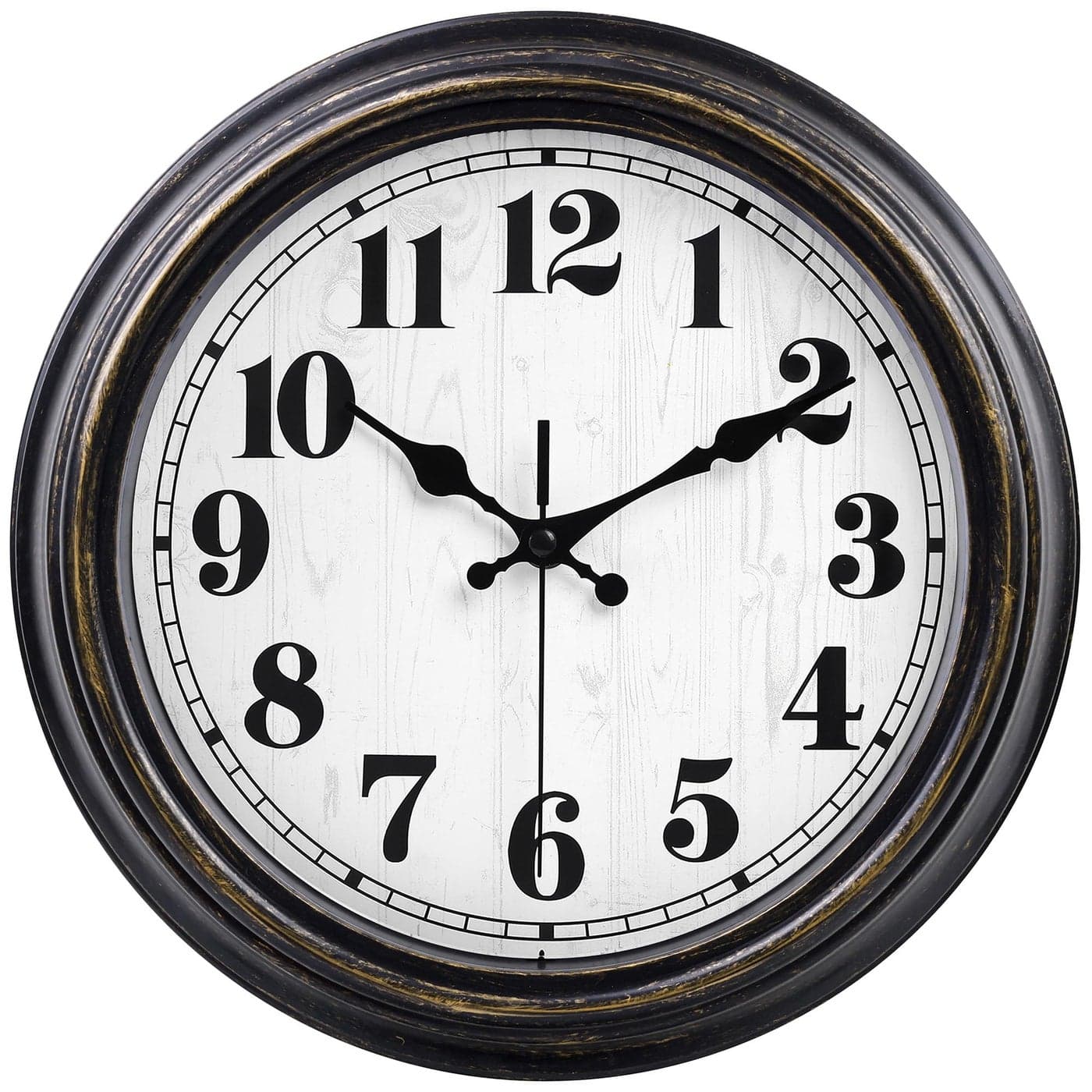 45MinST 20 Inches Retro Round Large Wall Clocks Silent Non Ticking Battery Operated Movement Easy to Read Wall Clock with Arabic Numerals