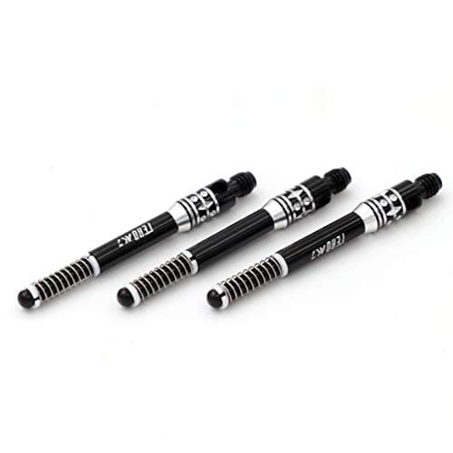 CUESOUL TERO AK7 Aluminum Dart Shafts Balck Built-in Spring Telescopic for Steel Tip Darts and Soft Tip Darts,Set of 3 pcs