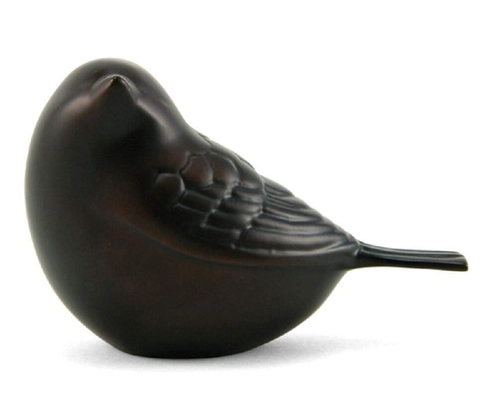 OneWorld Memorials Songbird Bronze Memorial Keepsake Urns Extra Small Holds Up to 5 Cubic Inches of Ashes Antique Bronze Cremation Keepsake for Ashes