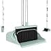 AISHUJIE Broom and Dustpan Set HeavyDuty Broom and Dustpan for Home Cleaning Tool Dustpan and Broom with Handle Outdoor Broom and Dustpan Set Your Home Essentials Green