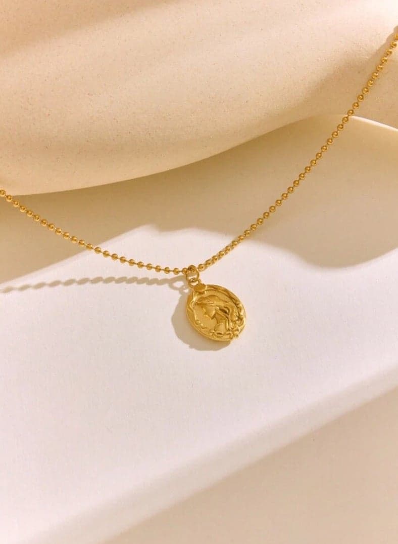 Women's Stainless Steel Gold Plated Necklace Very Elegant