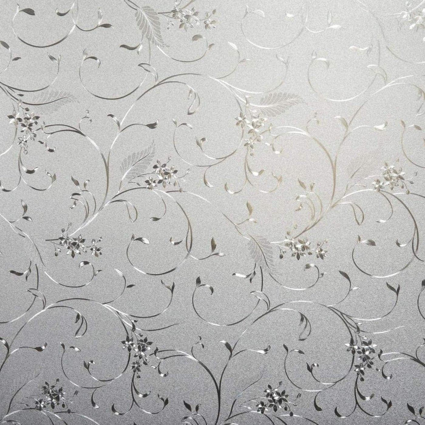 Bloss Window Privacy Film Wheat Flower Frosted Window Glass Film No Glue Door Window Covering for Office and Home Decoration354 inches by 787 inches