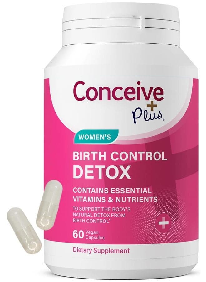 Birth Control Detox Supplement - Prenatal Vitamins Best for Women - Support Hormone Balance & Ovarian Health - Essential for Women Trying to Conceive - Dietary Supplements - 60 Capsules
