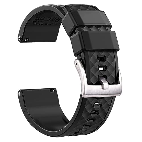 Ritche Christmas Gift 22mm Silicone Watch Band Compatible with Samsung Galaxy Watch 3 (45mm) Samsung Gear S3 Classic Watch Quick Release Rubber Watch Bands for Men Women, White Elephant Gifts, Stocking Stuffers for Men