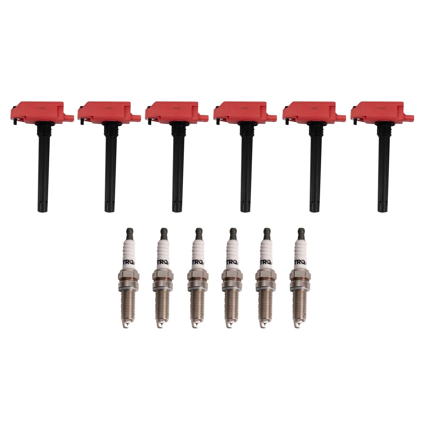 TRQ Ignition Kit Ignition Coil Spark Plugs Compatible with 1722 Chrysler 1621 Dodge 1622 Jeep 1921 Ram