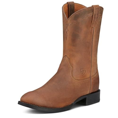 ARIAT Mens Heritage Roper Western Boot Distressed Brown 13 Wide