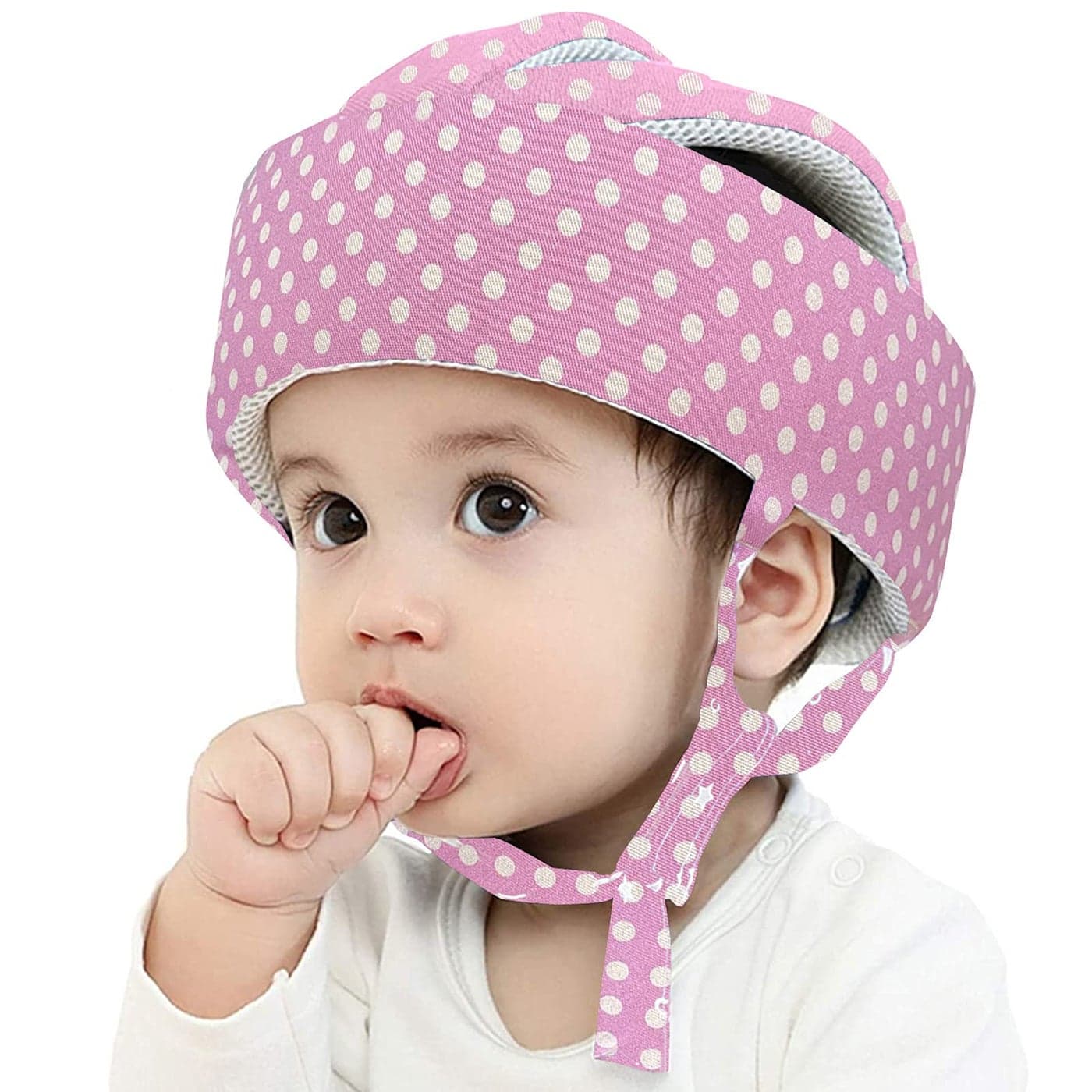 Ocanoiy Baby Safety Helmet Toddler Children Headguard Infant Head Cushion Protective Harnesses Cap Soft Adjustable Kid Safety Hat Head Protector Pink