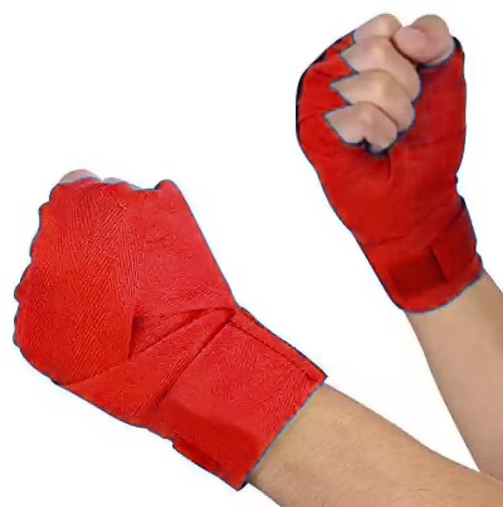 Protoner red Cotton Boxing Punching Hand Wraps, 3 Meters
