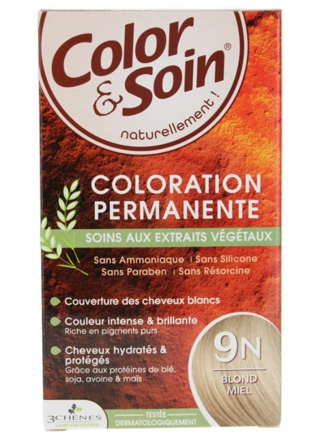 Color & Soin Permanent Color Care - Hair Colour: Honey Blond: 9N