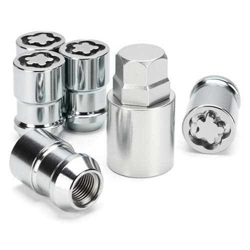 FOMIUZY Wheel Lock Lug Nut Set 1/2-20 Anti Theft Fit Jeep Grand Cherokee Liberty Wrangler JK Sahara Unlimited Rubicon X CJ5 CJ6 CJ7 Ford Bronco Dodge Ramcharger 5 Locking Security Nuts Replace 24538