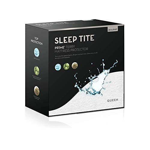 SLEEP TITE non-staining 99.99% Waterproof Mattress Protector - 15-Year U.S. Warranty - Vinyl less - King