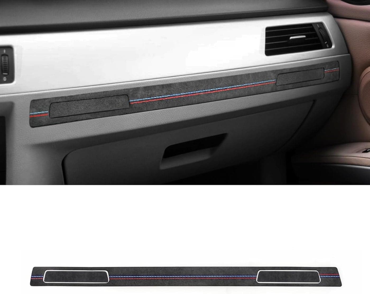 Betterhumz Alcantara Car Cup Holder Panel Trim Cover for BMW E90 E91 E92 E93 3 Series (2005-2012)