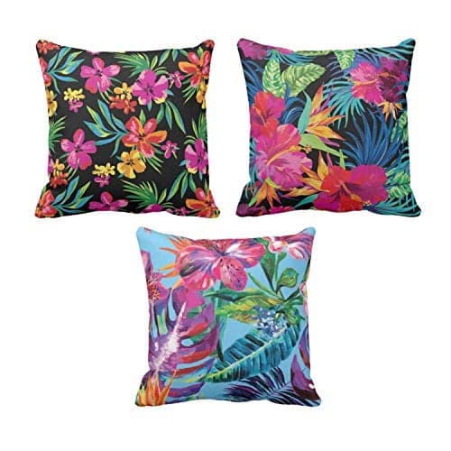 TheYaYaCafe Decorative Velvet Throw Pillow (Double Side Print) Cushion Covers Set of 3 16x16