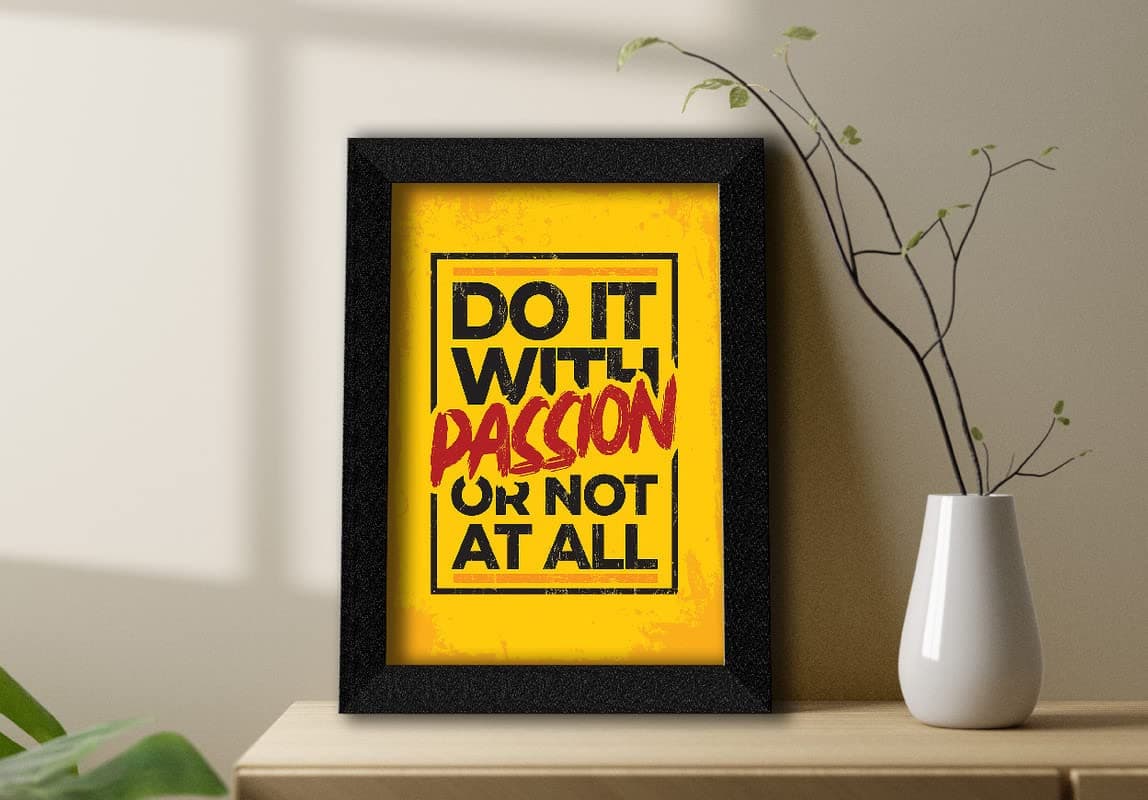 SAF paintings Motivational Quote Poster with Frame for Office Wall School Entrepreneur students Classroom and Home Decoration | Inspirational Quotes Posters for Gifting 11 inch x 14 inch SANFK32704