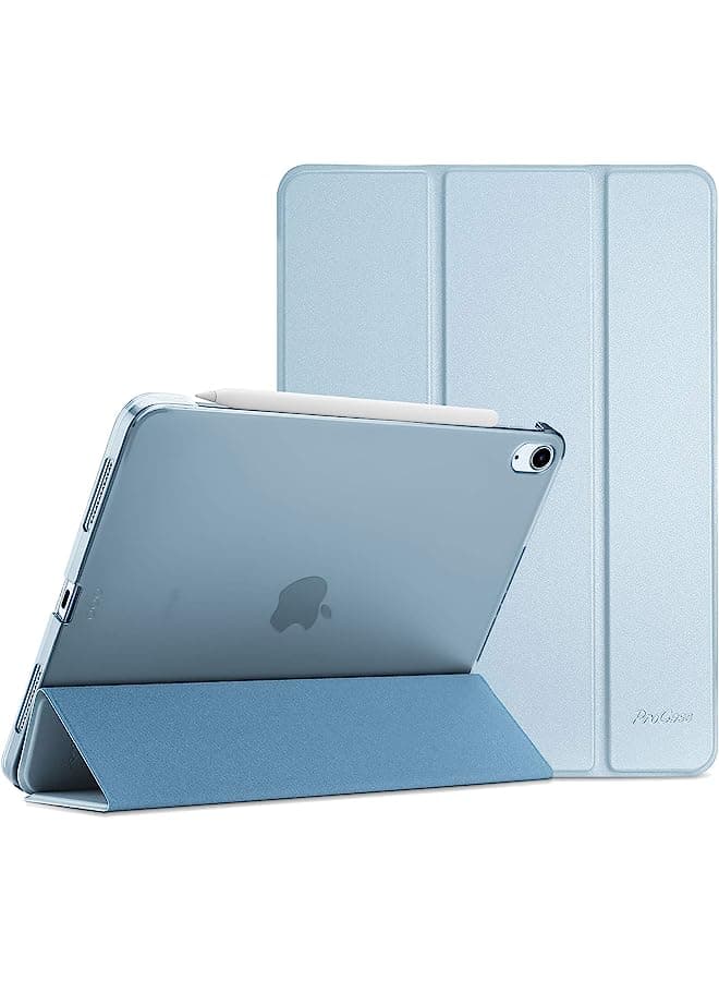 Ipad Air 5Th Gen 2022 / Ipad Air 4Th Gen 2020 10.9 Inch Case, Slim Stand Hard Back Shell Protective Smart Cover Cases For Ipad Air 5Th / Air 4Th –Skyblue