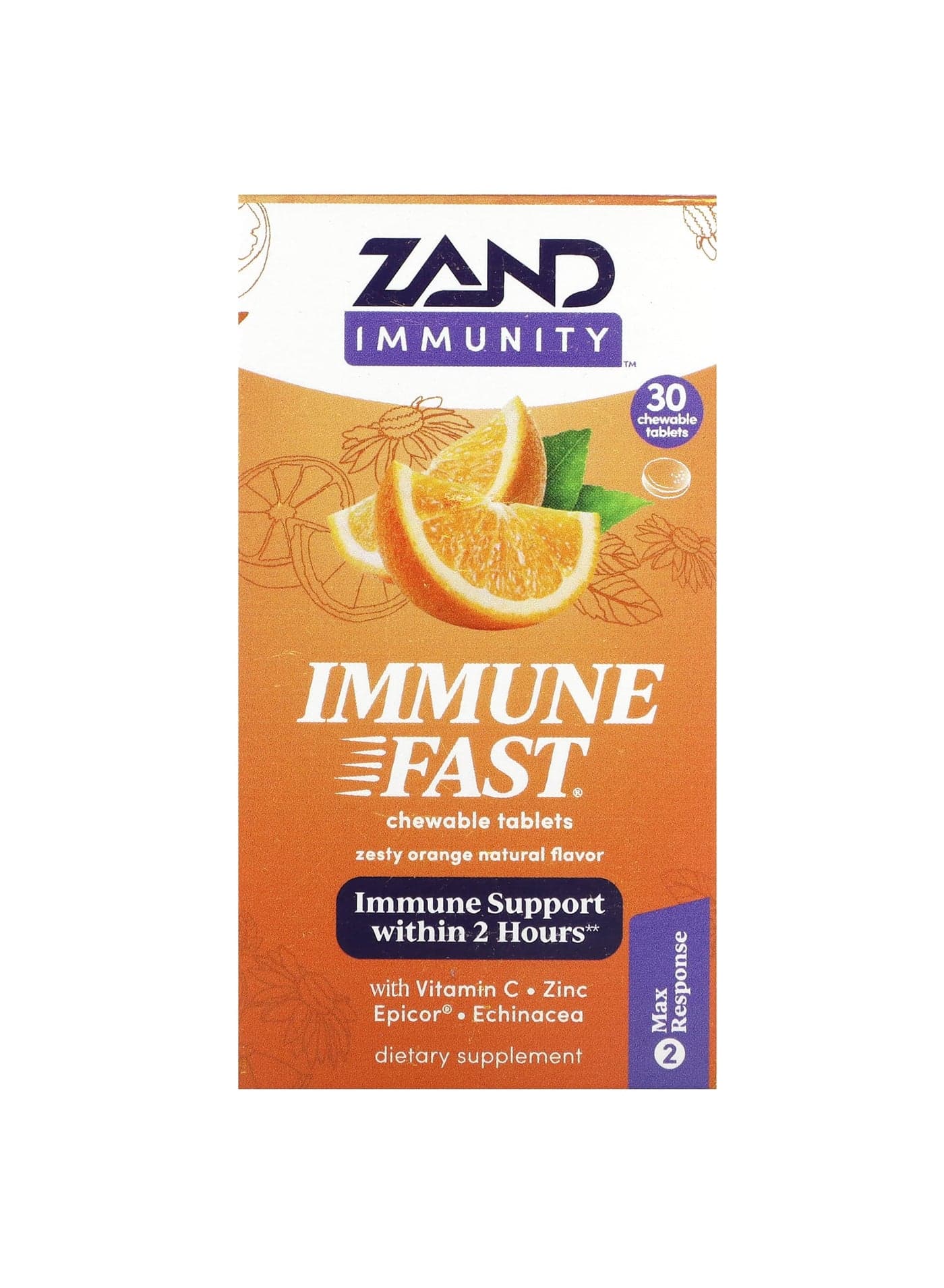 Immune Fast, Zesty Orange, 30 Chewable Tablets