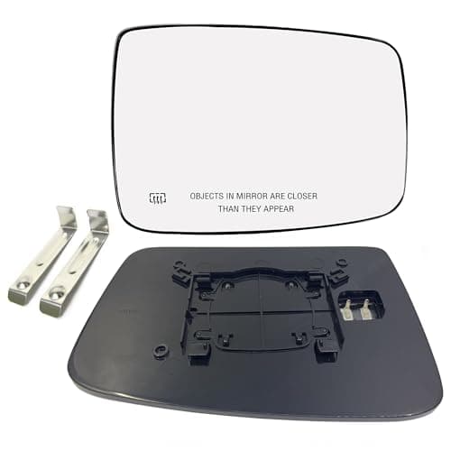 Ram Passenger Right Side Heated Mirror Glass Compatible with 2009-2018 Dodge Ram 1500 2500 Right Power Heated Convex Mirror Glass 68050298AA, 68079362AA