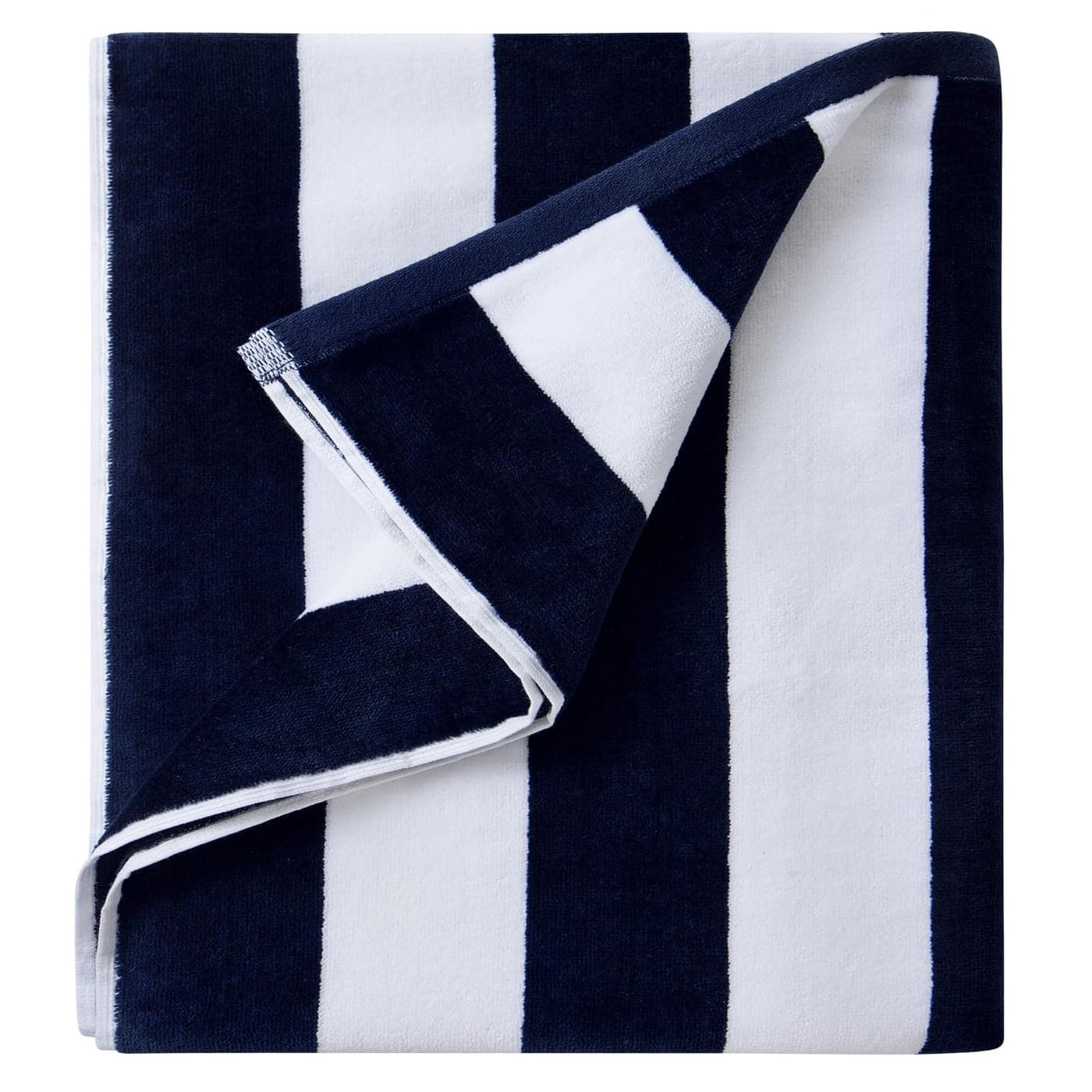 LULUHOME Large Oversized Beach Towel Big Cotton 36 x 70 Inch Striped Pool Towel Large Cabana Soft Swimming Towel for Adult Men WomenNavy Blue