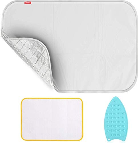 Upgraded Thick Ironing Blanket,Travel Ironing Mat Ironing Pad,Portable Double-Side Using,Isolate Heat Pad Cover for Washer,Dryer,Table Top,Countertop,Ironing Board for Small Space (28 x 31 inch)
