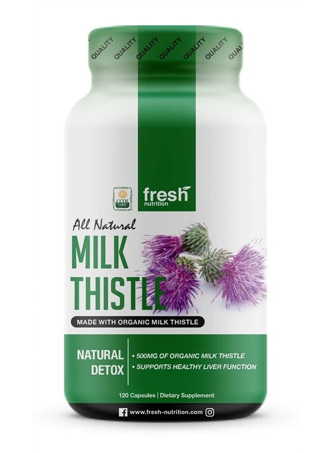 Milk Thistle Organic - 120 Servings of 2000mg - Strong – 4 Month Supply – CCOF Organic - Silymarin Thisilyn Seed Standardized Extract 4:1 Capsules - Made in The USA