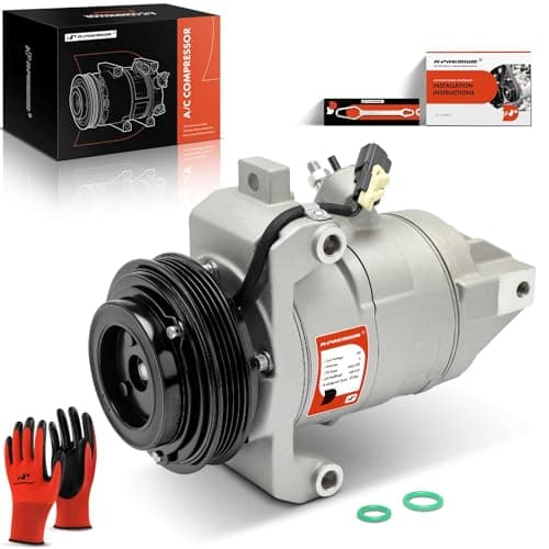 A-Premium Air Conditioner AC Compressor with Clutch Compatible with Ford Mustang 3.7L 2015-2017, with DKS17D Compressor, 4 Grooves