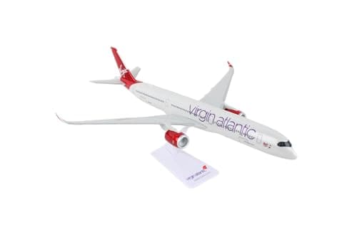 SkyMarks Virgin Atlantic Airways Airbus A350-1000 1/250 Scale Model – 12” Length, 10.5” Wingspan – Officially Licensed Collectible Airplane with Display Stand – Ages 14+