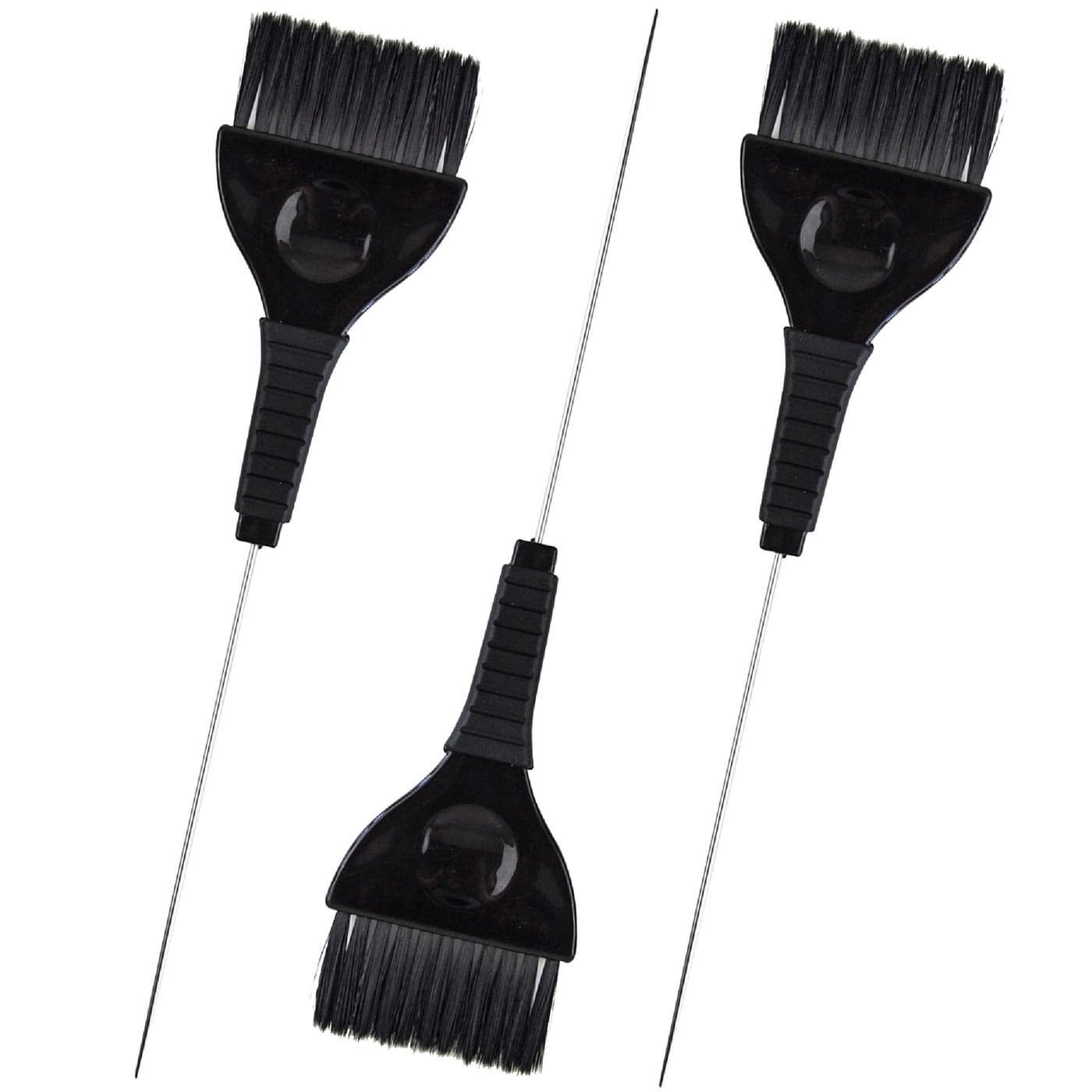 Pintail Hair Dye Brushes 3 Tint Brushes for Hair Color Pin Tail for Precise Sectioning Hair Dye Brush Applicator Color Brushes for Hair Salon Black