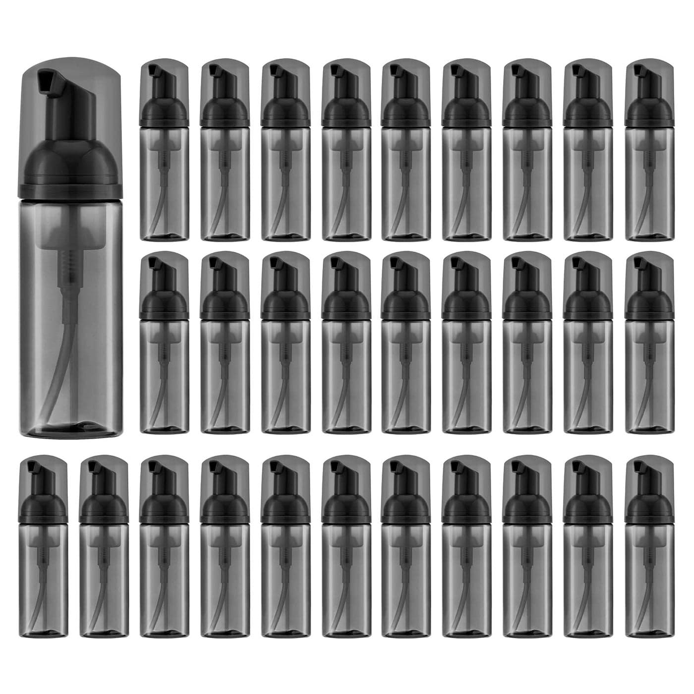 Tekson 30PCS Soap Foam Bottle 2 oz Empty Travel Foaming Lash Shampoo for Cleanser Dispenser Black