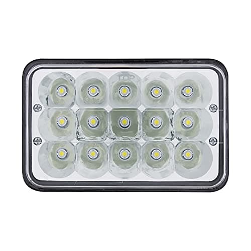 United Pacific 34124 4” x 6” ULTRALIT 15 High Power LED Rectangular Light, Rugged Diecast Aluminum Housing, Easy Connection, IP67 Rating – ONE Unit