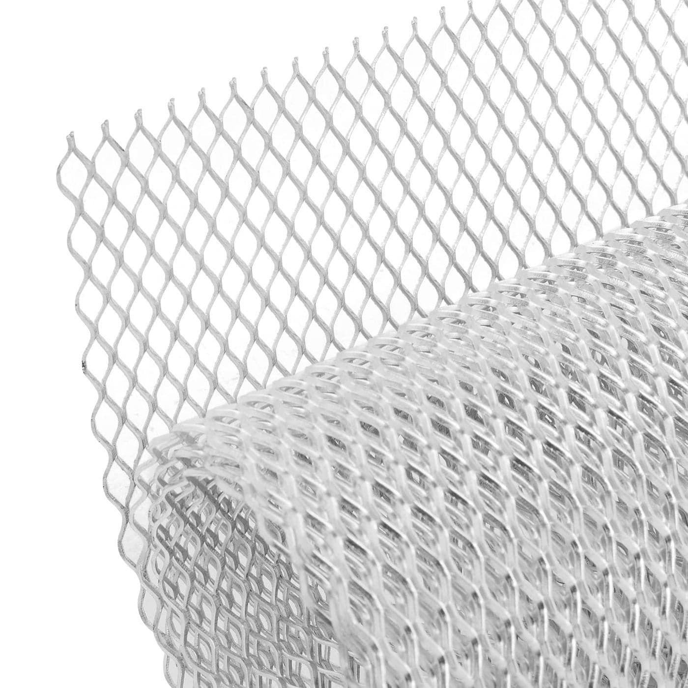 AggAuto Universal 40x13 Car Grill Mesh Aluminum Alloy Automotive Grille Insert Bumper Hexagon Hole 6x12mm One of the Most Multifunctional Shape Grids Silver