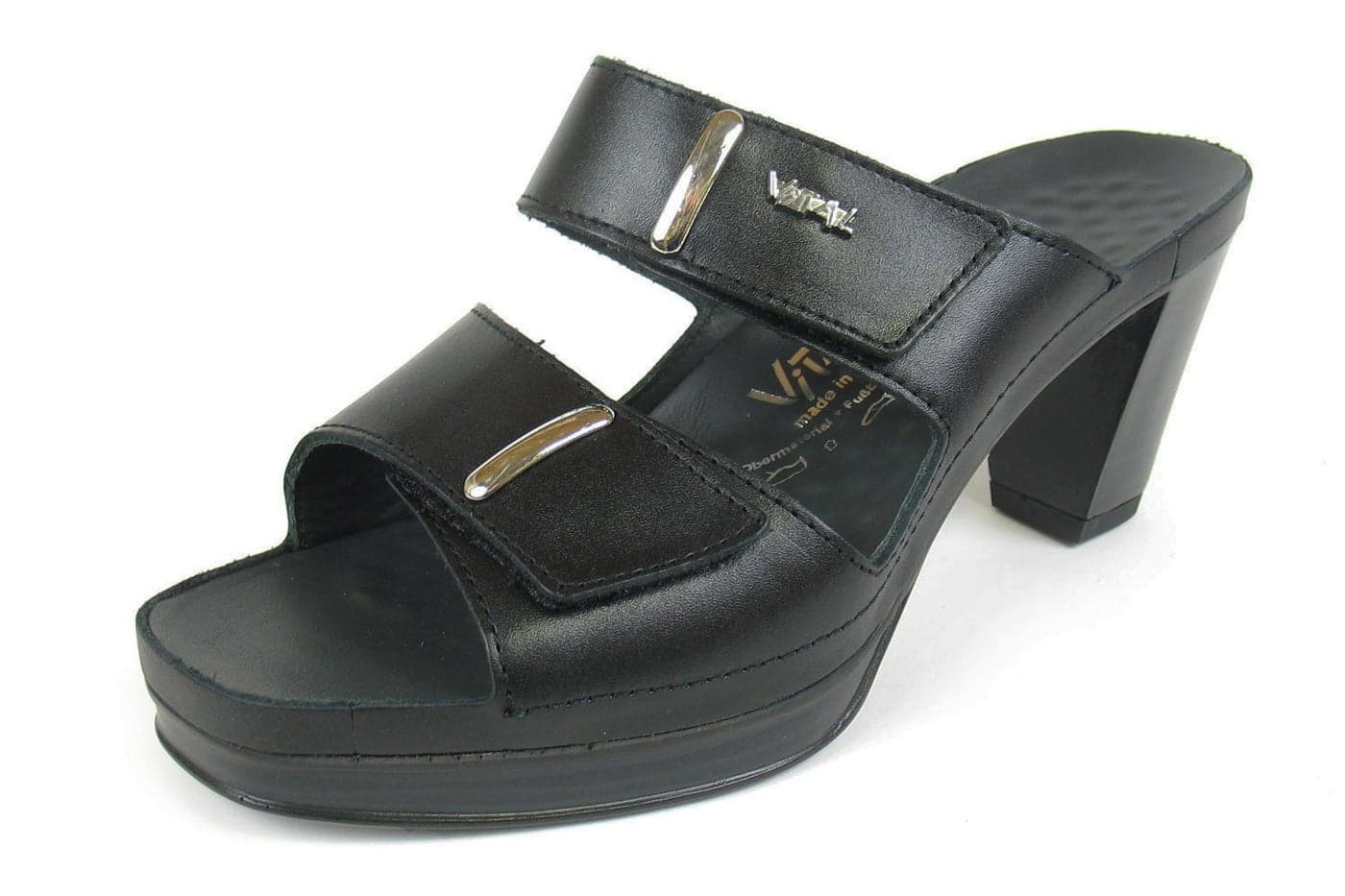 Vital Women's Tosca Leather Sandal,Black Nappa,37 EU/6 M US