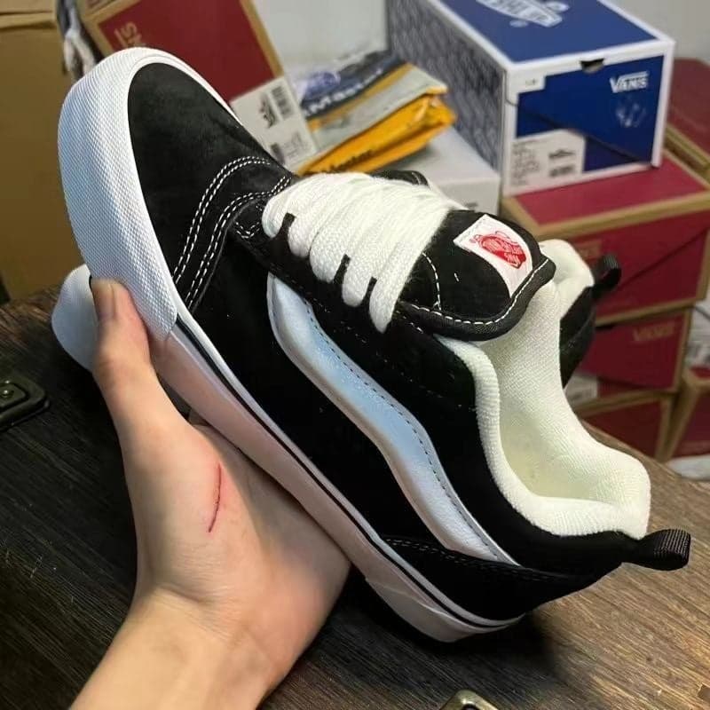 Fluorescent Green Black Casual Fashion All-Match Sneakers American Street Fat Bread Shoes Men'S And Women'S Couple Casual Shoes