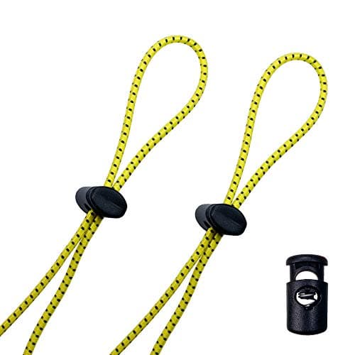 Flow Bungee Goggle Strap Kit (2-Pack) - Universal Adjustable Replacement Straps for Swim Goggles (Yellow)