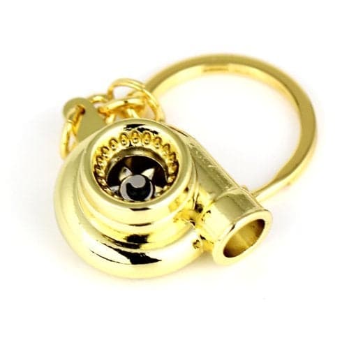 maycom® Creative Spinning New Turbo Turbocharger Keychain Key Chain Ring Keyring Keyfob (Gold Color)