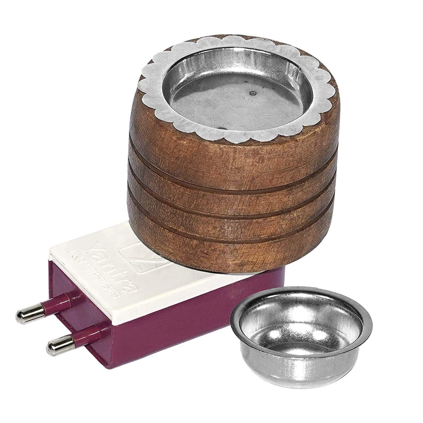 Torivo Wooden Electric Kapoor Dani Stand Incense Burner for Home Aroma Diffuser Bakhoor Burner for Office