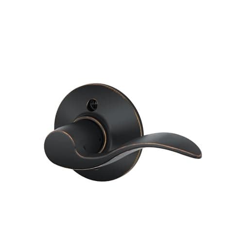 Schlage F170 ACC 716 RH Right Handed Accent Door Lever, One Sided Non-Turning Dummy Door Handle, Aged Bronze