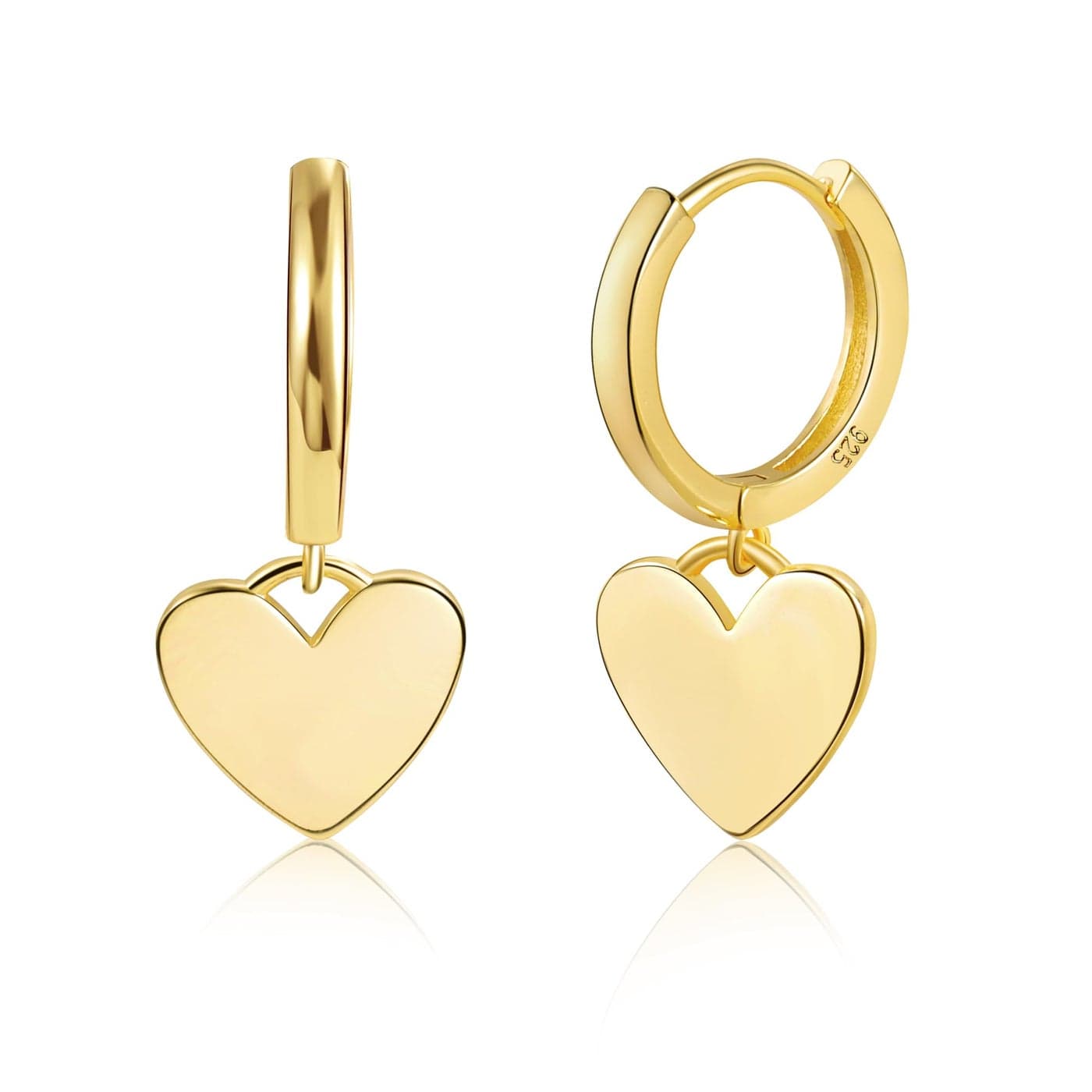 14K Gold Heart Earrings for Women Girls Heart Huggie Hoop Earring Hypoallergenic Heart Dangle Hoop Earrings for Jewelry Gift