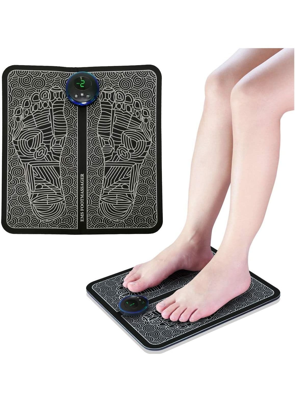 FOOT MASSAGER MAT PORTABLE FOLDING FEET MASSAGE PAD MACHINE ELECTRONIC USB RECHARGEABLE