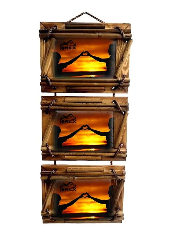 Solid Wood Photo Frame Set with Glass Display Variety and Shapes 4"x6"