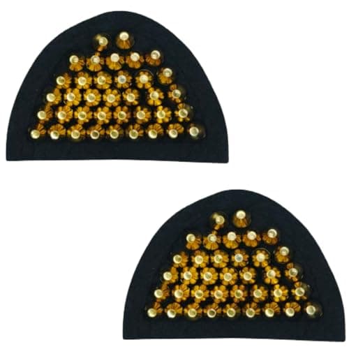 ANi Accessories Tassel Chain Shoulder Fashion Metal Epaulettes Badge for Men and Women (Golden Shoulder Pads)