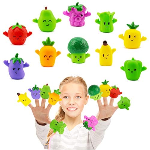 MIMIDOU 10 PCS Cute Fruit Finger Puppets Toys a Very Good Educational Cognitive Toy a Bridge for Children to Make Friends and Interact Childrens Party RoleTelling Puppets a Great Gift for Kids