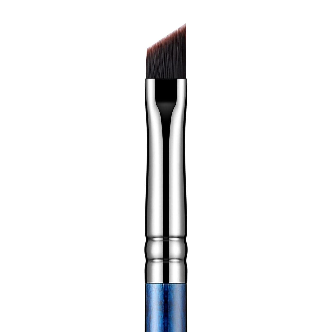 Eyeliner Brush Fine Angled PRO Precision Gel Eye Liner Makeup Brush Ultra Thin Slanted Flat Angle Premium Cruelty Free Synthetic Bristles E835 Blue