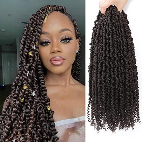 Nice One PreTwisted Passion Twist Hair 18 Inch Long Passion Twist Crochet Hair for Women 8 Packs PreLooped Light Brown Passion Twists Braiding Synthetic Hair Extensions 18 Inch Pack of 8 4