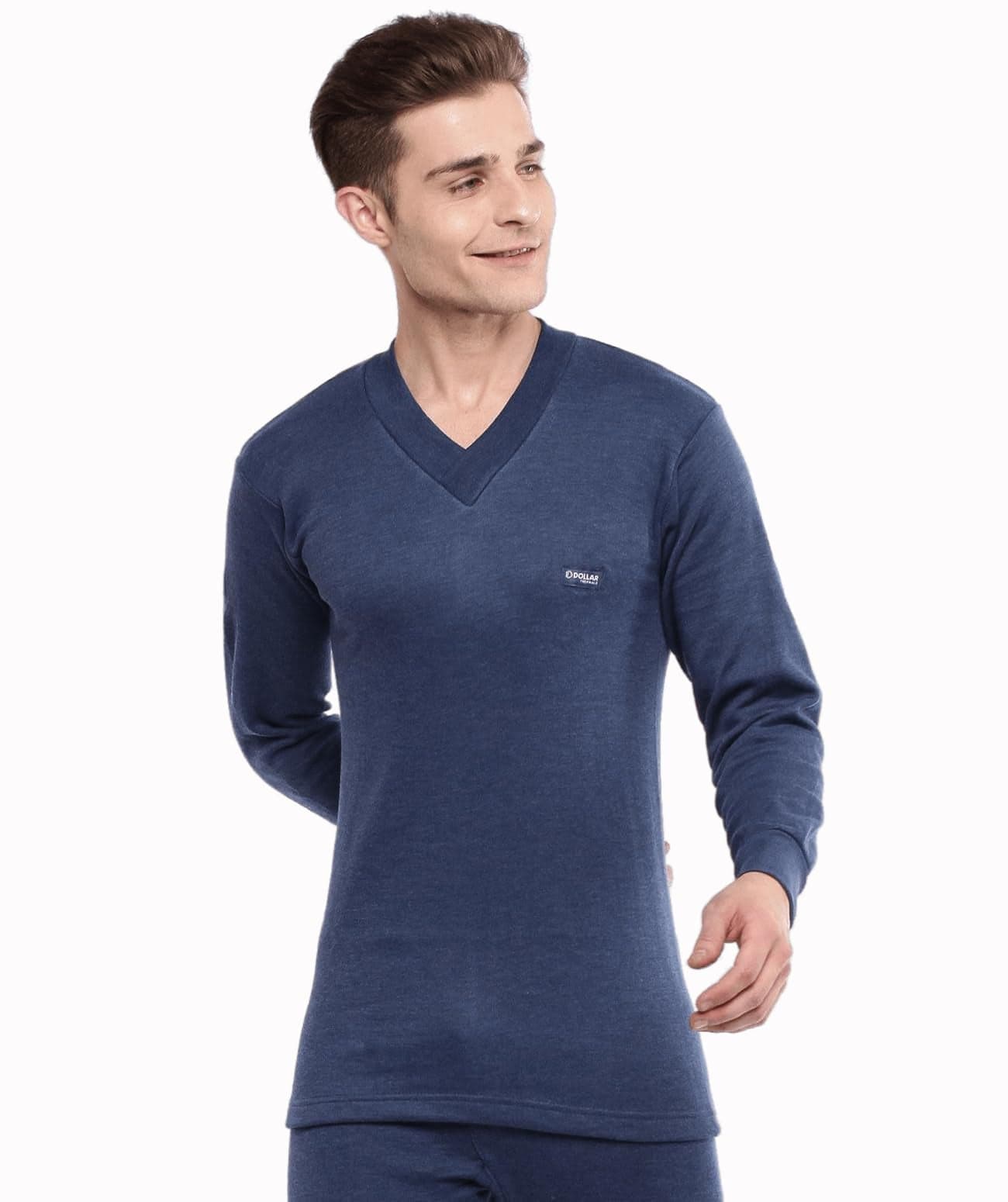 Dollar Men's Regular Thermal Top (MWMF-02-MEN-PO1-VN- Blue L)