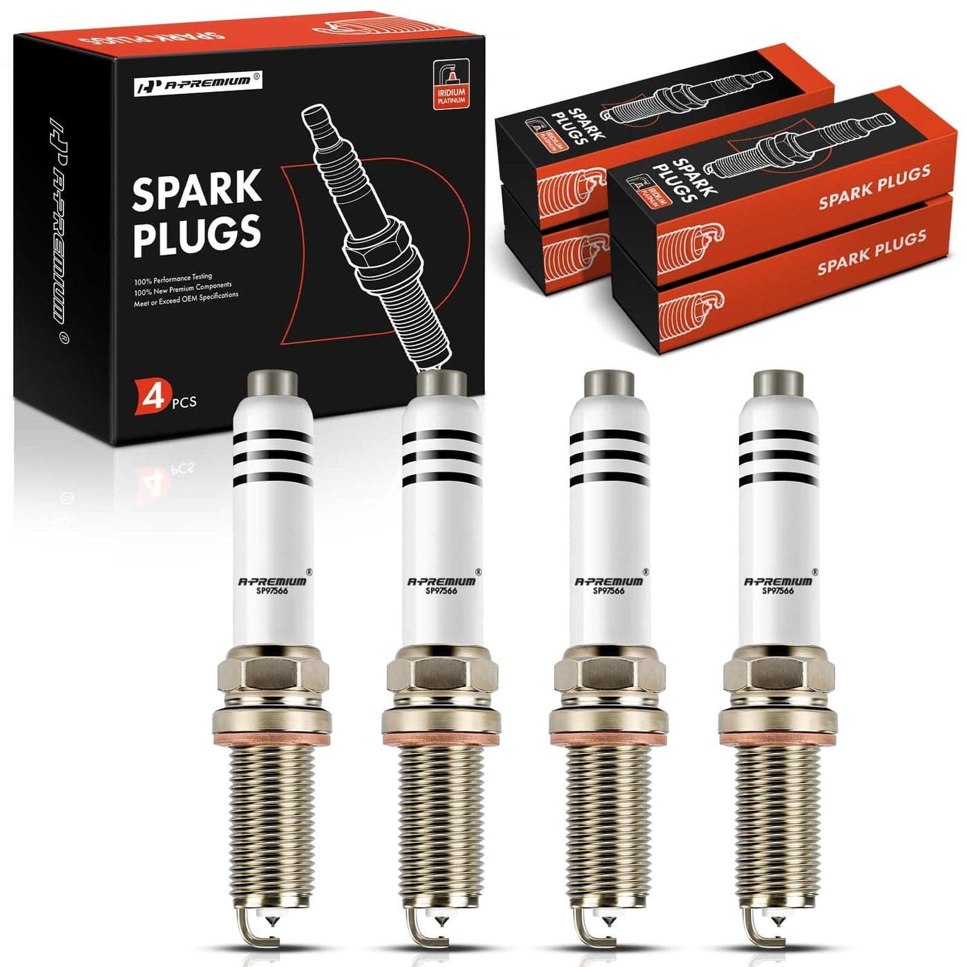 APremium Iridium Platinum Spark Plugs Compatible with MercedesBenz C300 20192020 E350 20202020 GLE350 20202021 GLC300 20202021 CLA250 20202021 CLA35 AMG A220 A250 Pack of 4