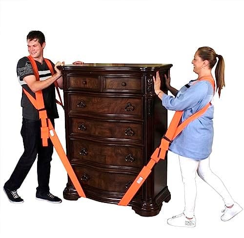 Forearm Forklift Shoulder Harness Orig Model Lift and Move Furniture appliances Supports up to 800 lb Moving Harness Set 2 Harnesses and 2 Center Straps That are ea 94 Long 1 Pack Orange